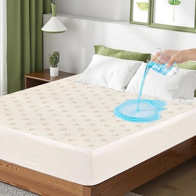 Twin Size Mattress Protector Waterproof, Breathable Cotton Terry Bed Pad Cove...