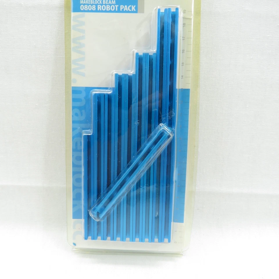 Vintage RadioShack Makeblock Beam Set 0808 Robot Pack NIP Blue - Image 3 of 4