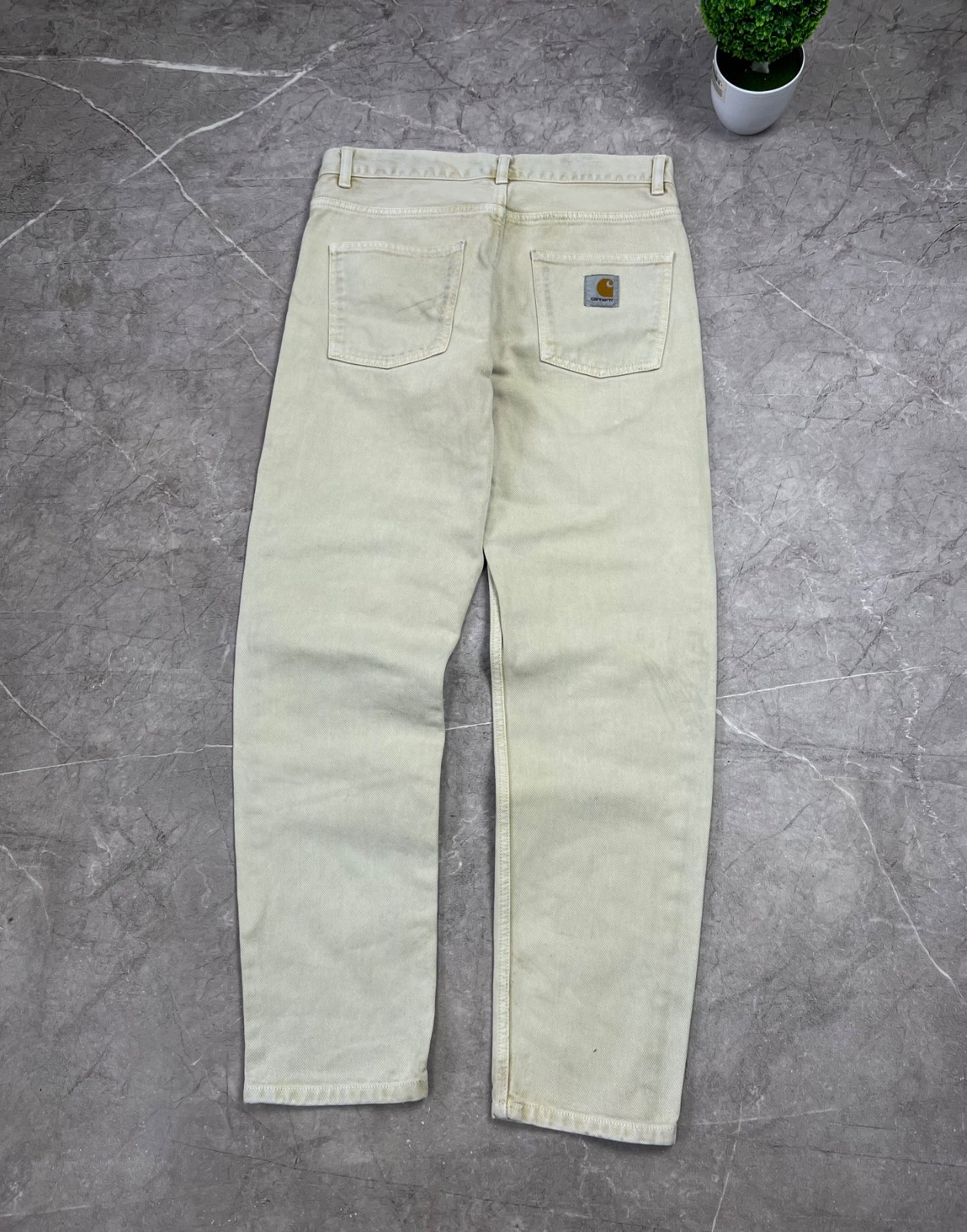 Vintage 90s Carhartt Wip Jeans Y2K Opium Pants Streetwear White Rare Mens sz 28 image 2