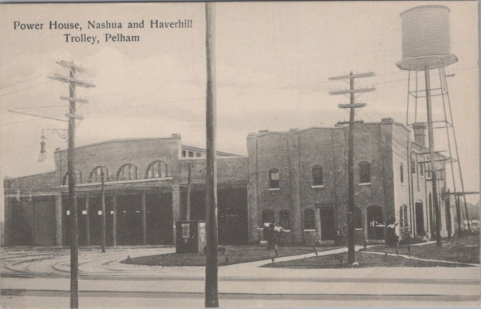 Power House Nashua Haverhill Trolley Pelham New Hampshire NH 1910s Postcard