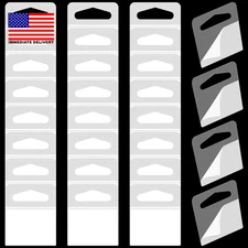 Adhesive Picture Hangers, 36 Pcs Plastic Sawtooth Adhesive Picture Hanger, Clear