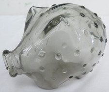 1960s Holmegaard Grey Moulded Glass Piggy Bank by Jacob E. Bang