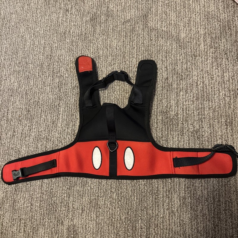 Disney Tails Adjustable Mesh Soft Vest Dog Harness Medium red Black Mickey Mouse