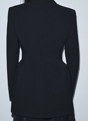 ZARA ZW COLLECTION LIMITED EDITION FITTED BLAZER BLACKNEW FW25/26