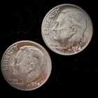 90% Silver - UNC 1964 Roosevelt Dime - 2 Dimes - Uncirculated Condition - 03-10