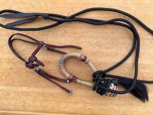 Bosal Hackamore En Cuir De Kangourou Marron - Personnalisé Vintage - Excellent état