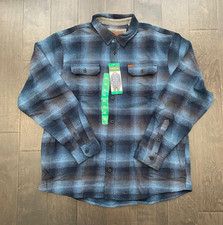 NEW Men's Orvis Cotton Long Sleeve Heavyweight Flannel Shirt, Blue Plaid, XL