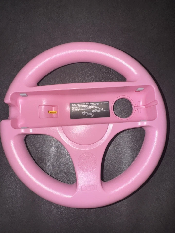 RARE! Hori Mario Kart Princess Peach Pink Steering Racing Wheel For Wii U Used - Image 2 of 4