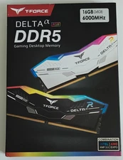 New T-Force Delta RGB DDR5 Ram 16GB (2x8GB) 6000MHz FF7D516G6000HC38ADC01