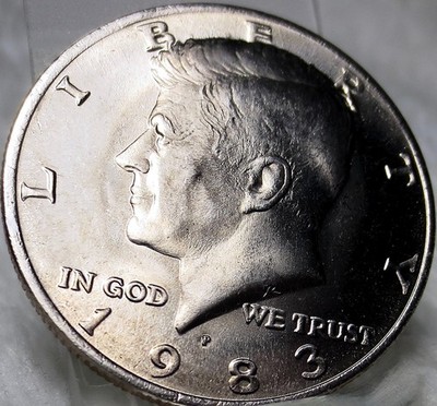 1983 P KENNEDY HALF DOLLARS,  ALMOST UNCIRCULATED, SCARCE DATE,  FREE RETURNS
