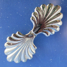 Vtg Interlocking Belt Buckle Goldtone Sea Shell 1980s Fashion Ladies Coastal