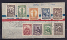 ECUADOR 1946 FDC MARIANA DE JESUS PAREDES Y FLORES 8V REGISTERED TO U.S #C2435