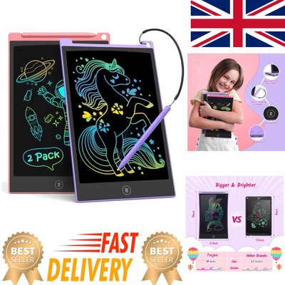 Kreatives Lernen: Zwei 10-Zoll-LCD-Schreibtafeln für Kinder - pink und violett