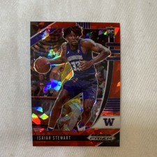 Panini 2020-21 Prizm Draft Picks Isaiah Stewart #66 Red Ice Prizm Rookie Card