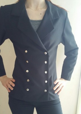 Blazer Chic Femme Taille 38/40 - Noir, Occasion En Très Bon état