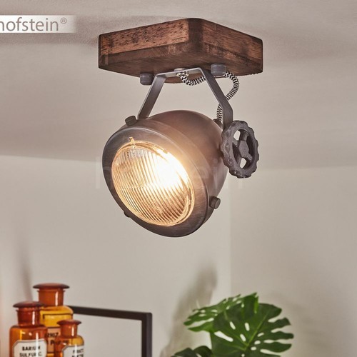 Ess Wohn Schlaf Zimmer Raum Leuchten Holz/grau Industrial Decken Lampen drehbar  - Bild 1 von 10