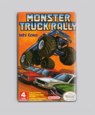 Monster Truck Rally NES - 2''x3'' Fridge MAGNET (nintendo retro