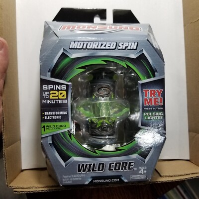 Lot of 2 -2012 MONSUNO brand Wild Core -Grey and Green toy spinners- sealed