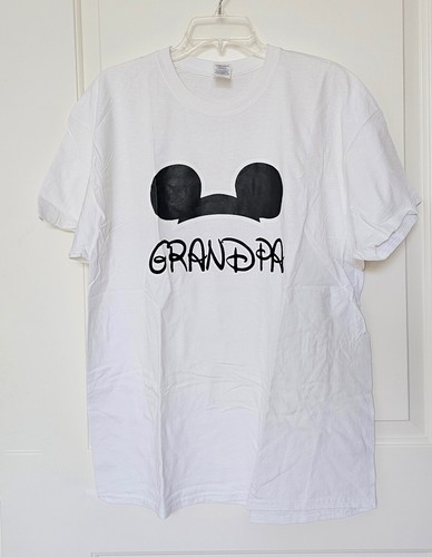Unisex Mickey Mouse Ears Grandpa Family T-Shirt Size XL Pre-Owned - Picture 1 of 3