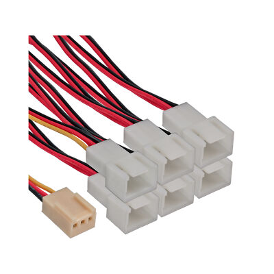 InLine  Lüfter Adapterkabel 3pol Molex Buchse an 6x 3pol Molex Stecker