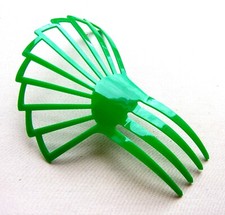 Art Deco style hair comb in assymetric green AAN NO US IMPORT TAX
