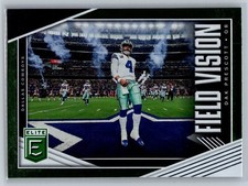 2019 panini elite football dak prescott field vision green #6