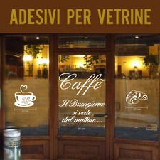 adesivi vetrine bar caffe vetrofanie per negozi personalizzate a0585