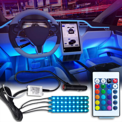 RGB USB LED Interior Atmosphere Lights – Phone-Controlled, Multicolor For Cars, Trucks & SUVs