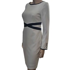  Calvin Klein Women’s Faux Leather Trim Sheath Dress side