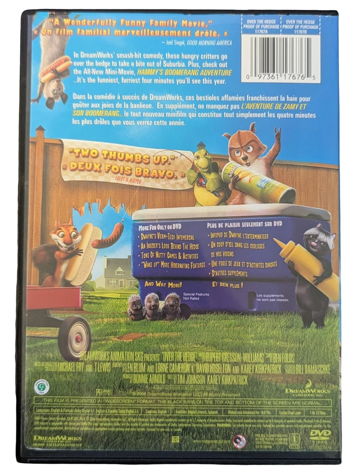 Over the Hedge (DVD, 2006, Bilingual, Widescreen) - Image 2 of 2