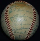 1954 Giants Team Signed Baseball Willie Mays Hoyt Wilhelm Monte Irvin JSA LOA!