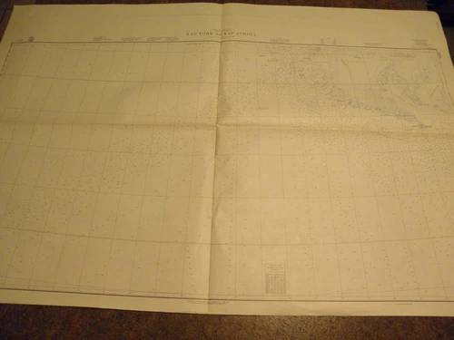 VINTAGE NAUTICAL CHART,GREENLAND WEST COAST,BAFFIN BAY,1960s