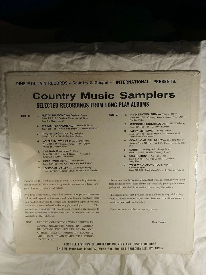 Country Music Samplers *SEALED* VINYL LP Pine Mountain Records / GEORGE JONES - Bild 4 von 4