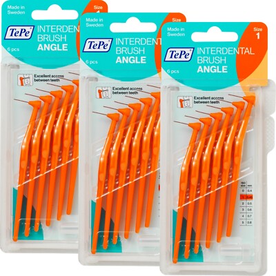 TePe Angle Interdentalbürste 0,45 mm 3er Pack (3 x 6 Stück)