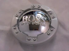 RARE BOSS MOTORSPORTS CHROME AND SILVER WHEEL RIM CENTER CAP ACC 3143 03 