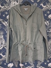 Kenar Linen Lightweight Jacket Size Medium Khaki Safari Cover Up