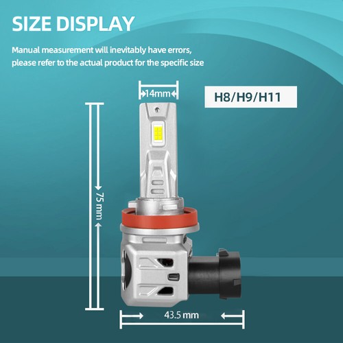 For GMC Sierra 1500 2500 HD 2007-2013 LED High Low Headlight Fog Light Bulbs M7Y - Picture 12 of 19