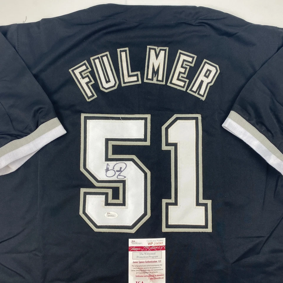 Autographed/Signed Carson Fulmer Chicago Black Baseball Jersey JSA COA - Image 2 of 4