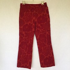 Lilly Pulitzer Size 6 Stretch Cotton Thin-Wale Corduroy Pants Orange/ Red Preppy