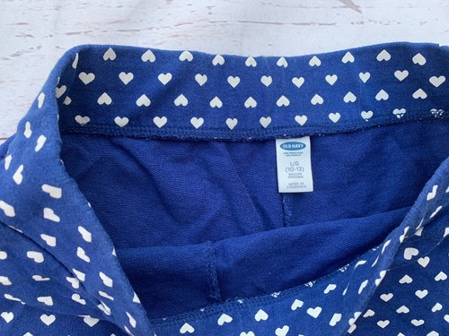 Lot of 2 Old Navy Girls Sz 10/12 Large Shorts Blue Heart Print and Floral Print - Picture 6 of 6