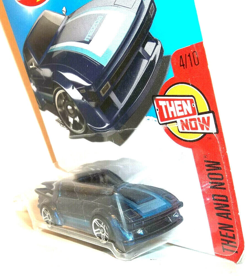 2017 HOT WHEELS 1:64 HW THEN AND NOW 4/10 DARK BLUE MAZDA RX-7  #337/365 Foto 4 de 4