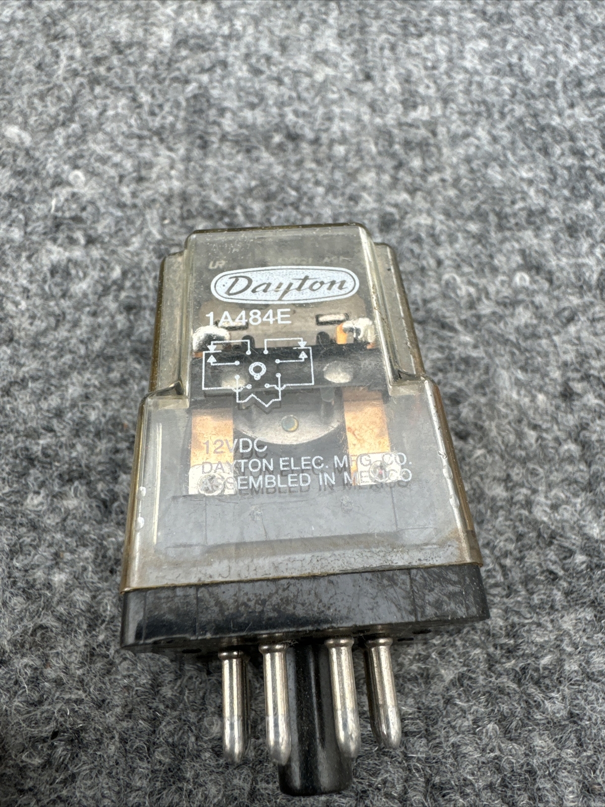 Lot Of 5 - Dayton 1A484E 12VDC 8 Pin 10A General Purpose Relay Socket Mounted