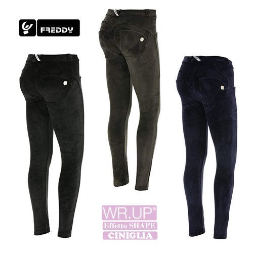 Freddy WR.UP Skinny vita regular in ciniglia WRUP1RF835 Col. Nero-Verde-Blu  New | eBay