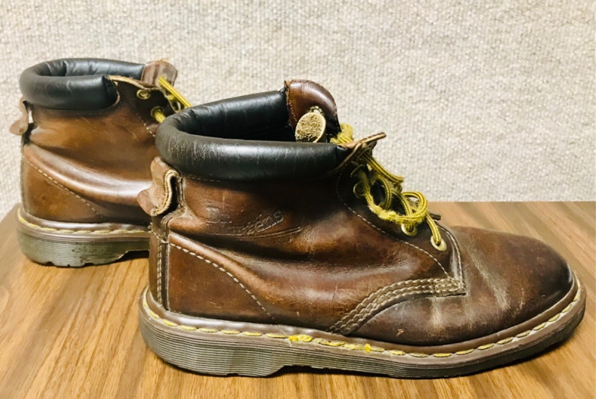 90's Vintage Dr Martens Brown Leather 6-Eye 939 Boots England Women's  Men's