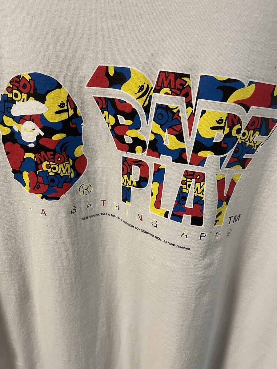 【極美品】BAPE x Medicom Toy ベアヘッド　Tシャツ XXL BAPE Ape Head Bearbrick Medicom Tee Black/Silver Men's - US