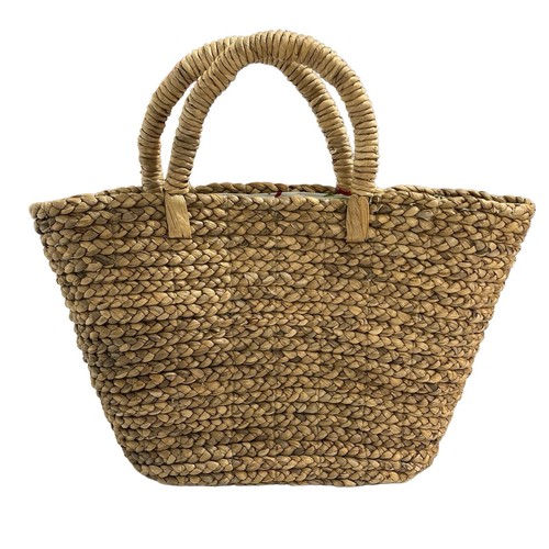 Haute Hippie Straw Seashell Basket Bag Red Tassel Floral Flamingo Interior Beach - Picture 2 of 12
