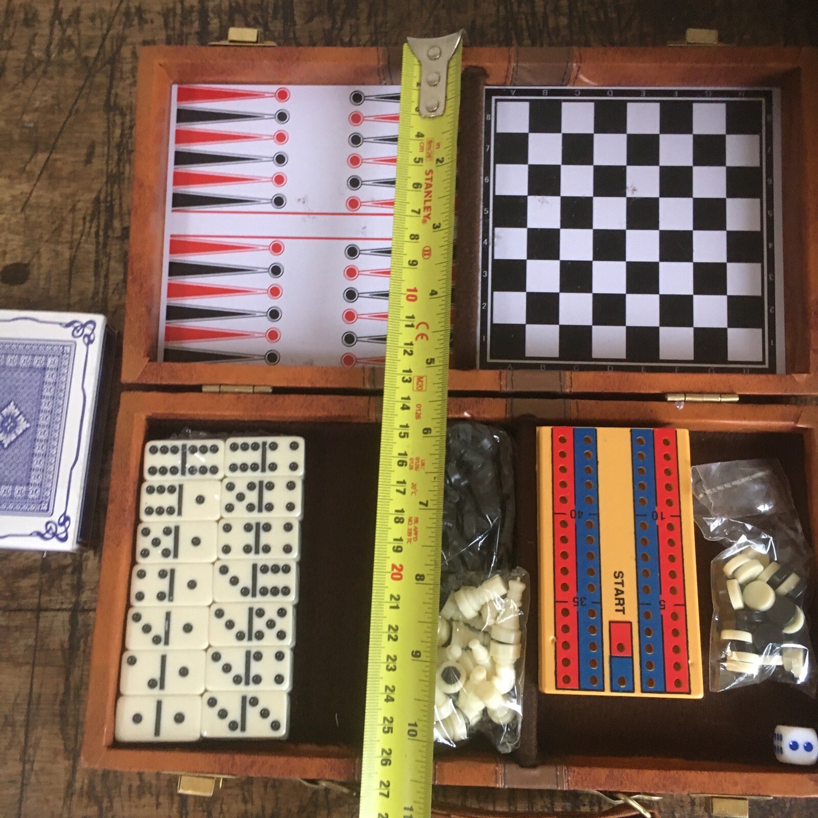 Vintage Travel Games Compendium Set Chess Etc eBay
