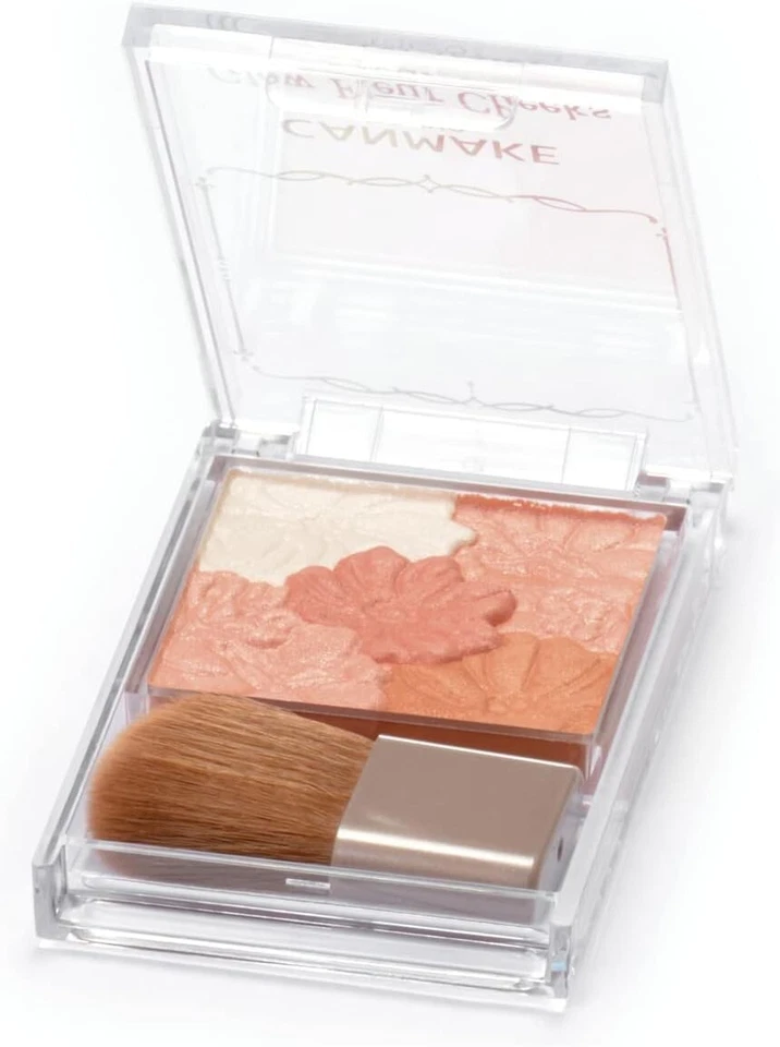 Canmake Tokyo Glow Fleur Cheeks Face Color 03 Fairy Orange 6.3g Made In Japan - Image 2 of 4