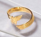Alex and Ani Wonder Woman 925 Sterling Silver Gold Plated Ring Adjustable Sz 7-9 — photo 4