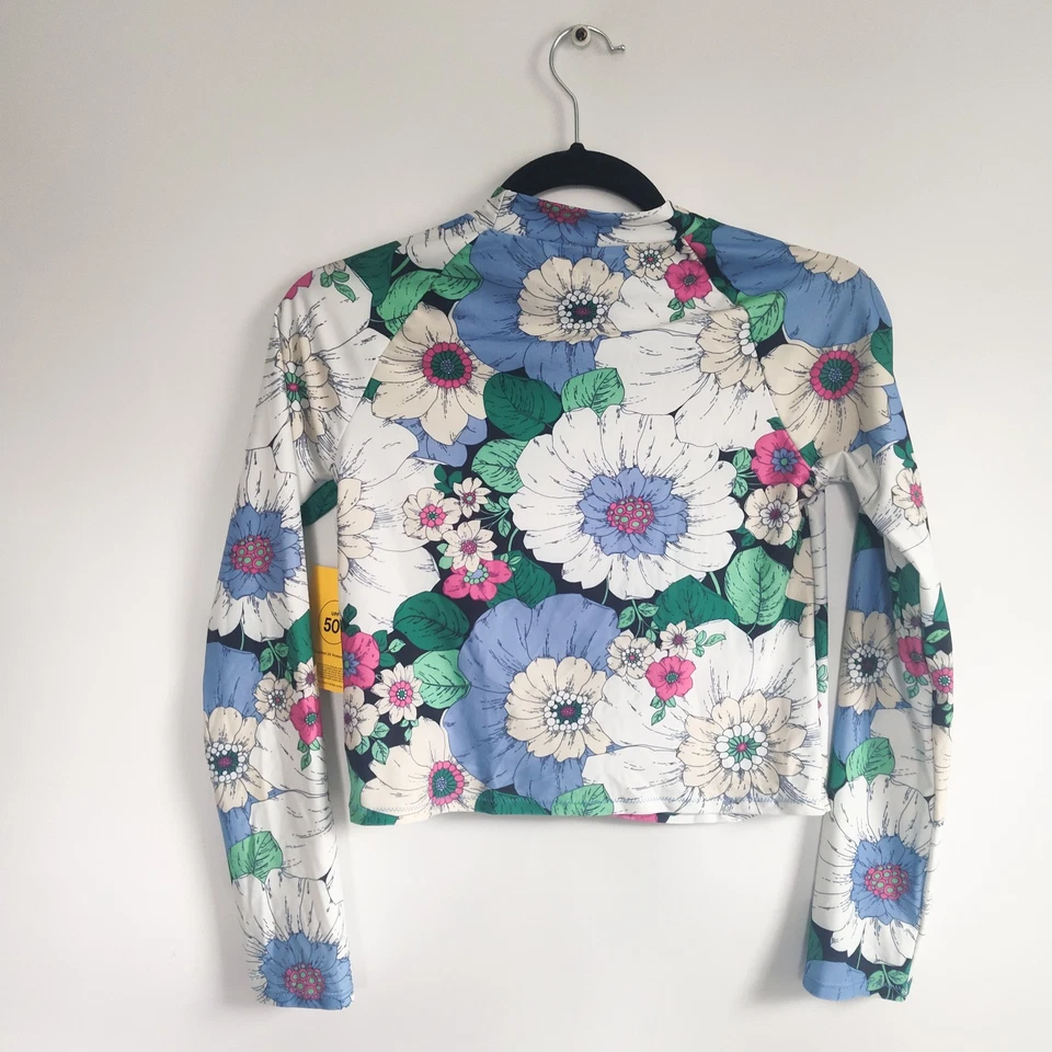 Lot Of 2 New GAP Girls Swim UPF 50+ Floral Rash Guard Long Sleeve XXL 14-16 NWT - Image 3 of 4